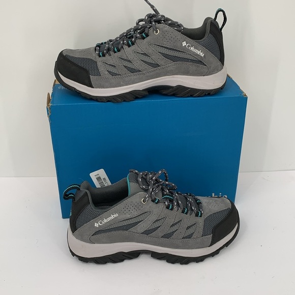 Columbia Crestwood walking hiking sneaker shoe gray suede women new 9 WIDE 9W - Picture 1 of 7